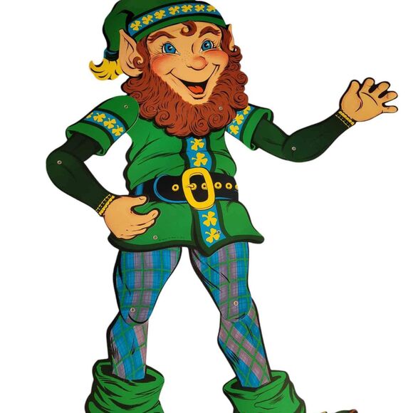 Vintage St. Patrick's Day Cut Out with Movable Joints - Picture 1 of 4